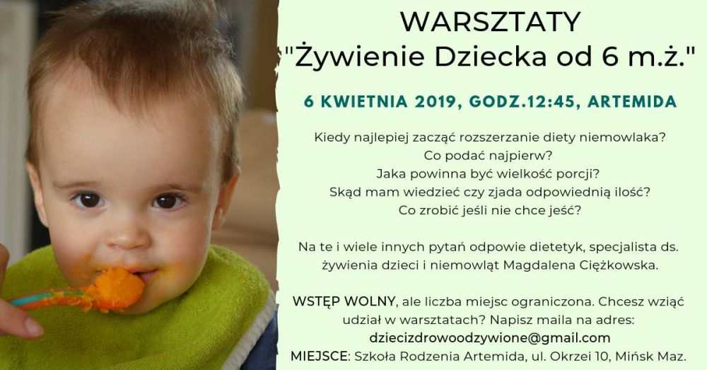 Warsztaty "Żywienie Dziecka od 6 m.ż. w Mińsku Mazowieckim